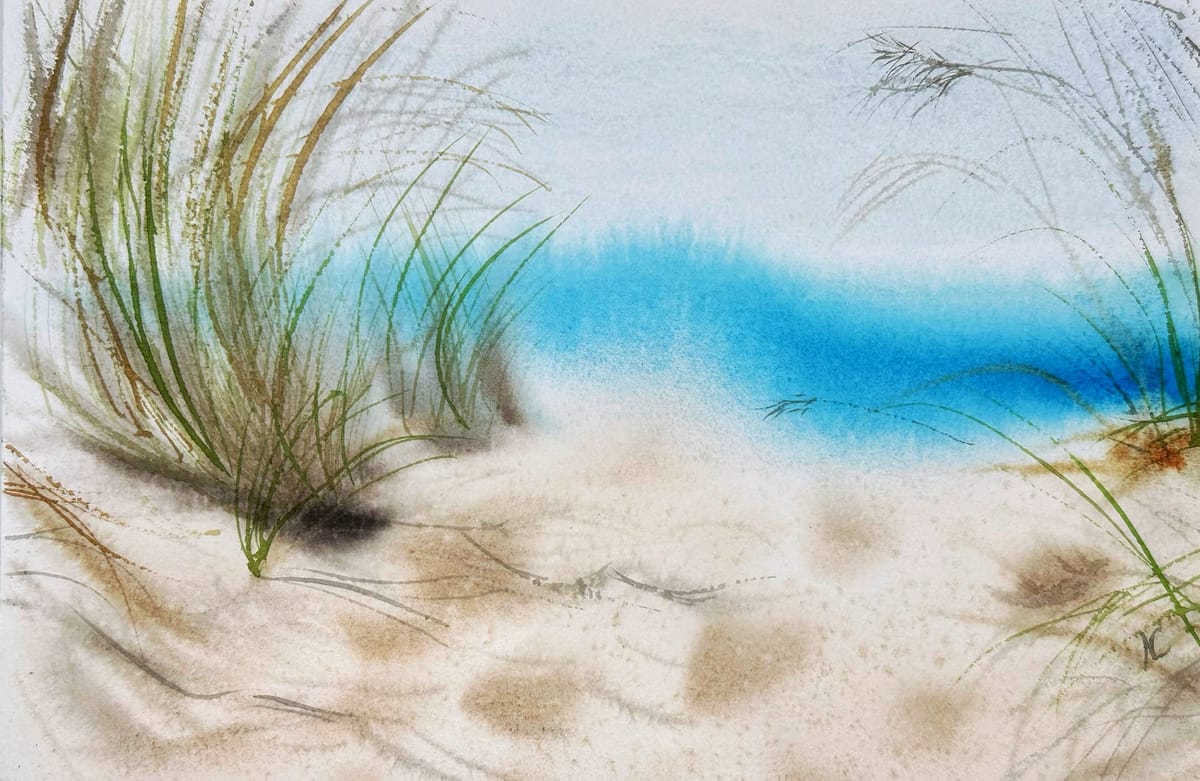 Creating Watercolor Beach Scenes Two Ways! 🏖️