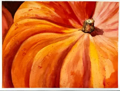 Watercolor Pumpkin Painting